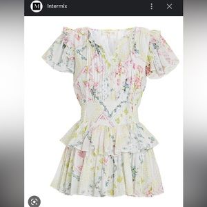 LoveShackFancy Floral Smocked Waist Dress